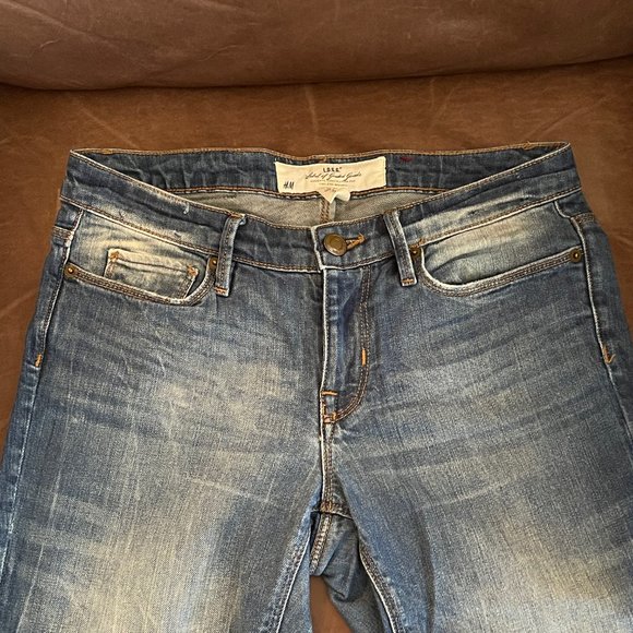 H&M Straight-leg Weathered Demin Jeans - size 27 - Picture 4 of 10